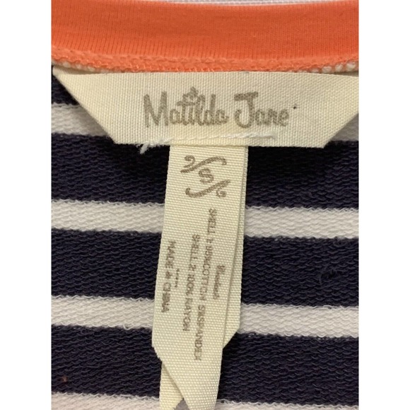 Matilda Jane Women’s Winsome 3/4 Sleeve Striped Floral Jersey Dress Size Small - Picture 3 of 11